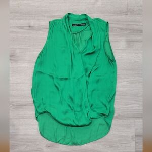 Green Sleeveless Women's Top